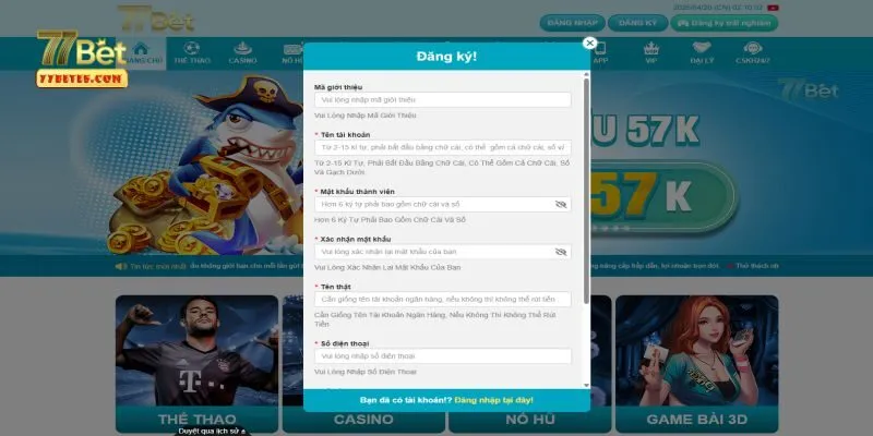 Tìm hiểu thao tác đăng ký tài khoản tại nhà cái nhanh chóng